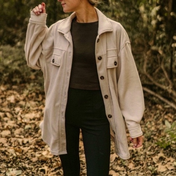 Western Plush Button Up Shirt Jacket Shacket NWT - Picture 12 of 12